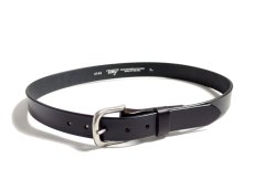 画像2: Tory Leather Plain Strap Belt Black 2145 トリーレザー (2)