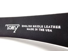 画像4: Tory Leather Plain Strap Belt Black 2145 トリーレザー (4)