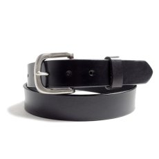 画像1: Tory Leather Plain Strap Belt Black 2145 トリーレザー (1)