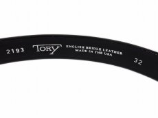 画像4: Tory Leather Bridle Leather Belt Black 2193 トリーレザー (4)