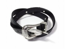 画像1: Tory Leather Bridle Leather Belt Black 2193 トリーレザー (1)