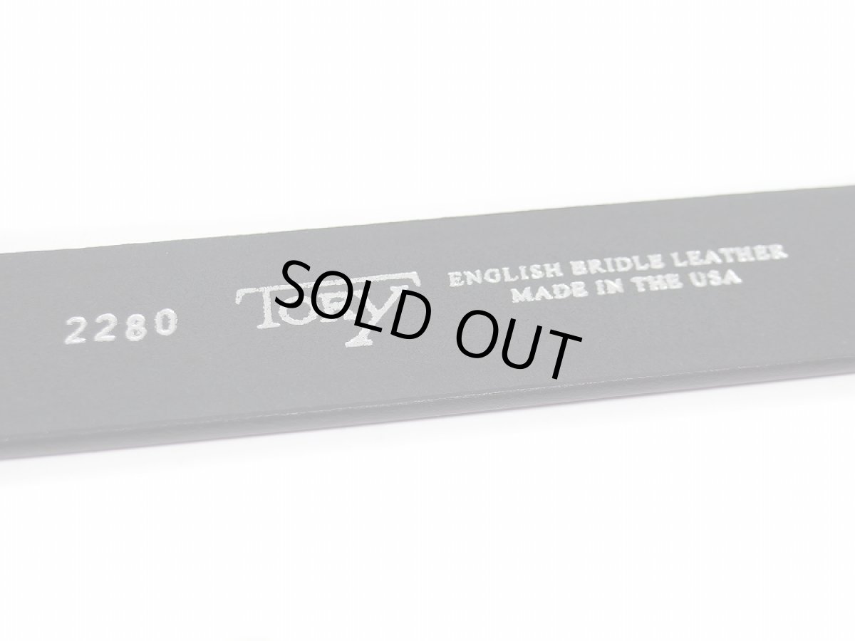 画像4: Tory Leather Bridle Leather Belt Black 2280 トリーレザー (4)