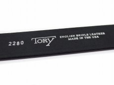 画像4: Tory Leather Bridle Leather Belt Black 2280 トリーレザー (4)