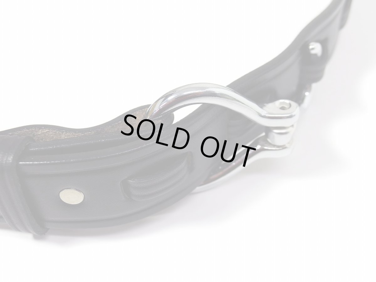 画像6: Tory Leather Bridle Leather Belt Black 2280 トリーレザー (6)