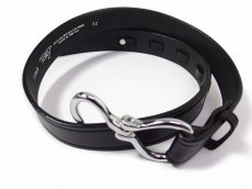 画像1: Tory Leather Bridle Leather Belt Black 2280 トリーレザー (1)