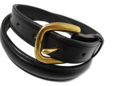 画像2: Tory Leather Round Raised Belt Black 2167 トリーレザー (2)