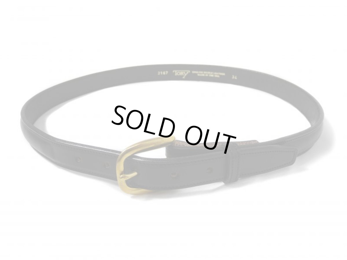 画像1: Tory Leather Round Raised Belt Black 2167 トリーレザー (1)