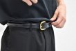 画像4: Tory Leather Round Raised Belt Black 2167 トリーレザー (4)