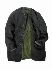 画像1: M-59 Swedish Military Fleece Liner Jacket Black Over Dye スウェーデン軍 (1)