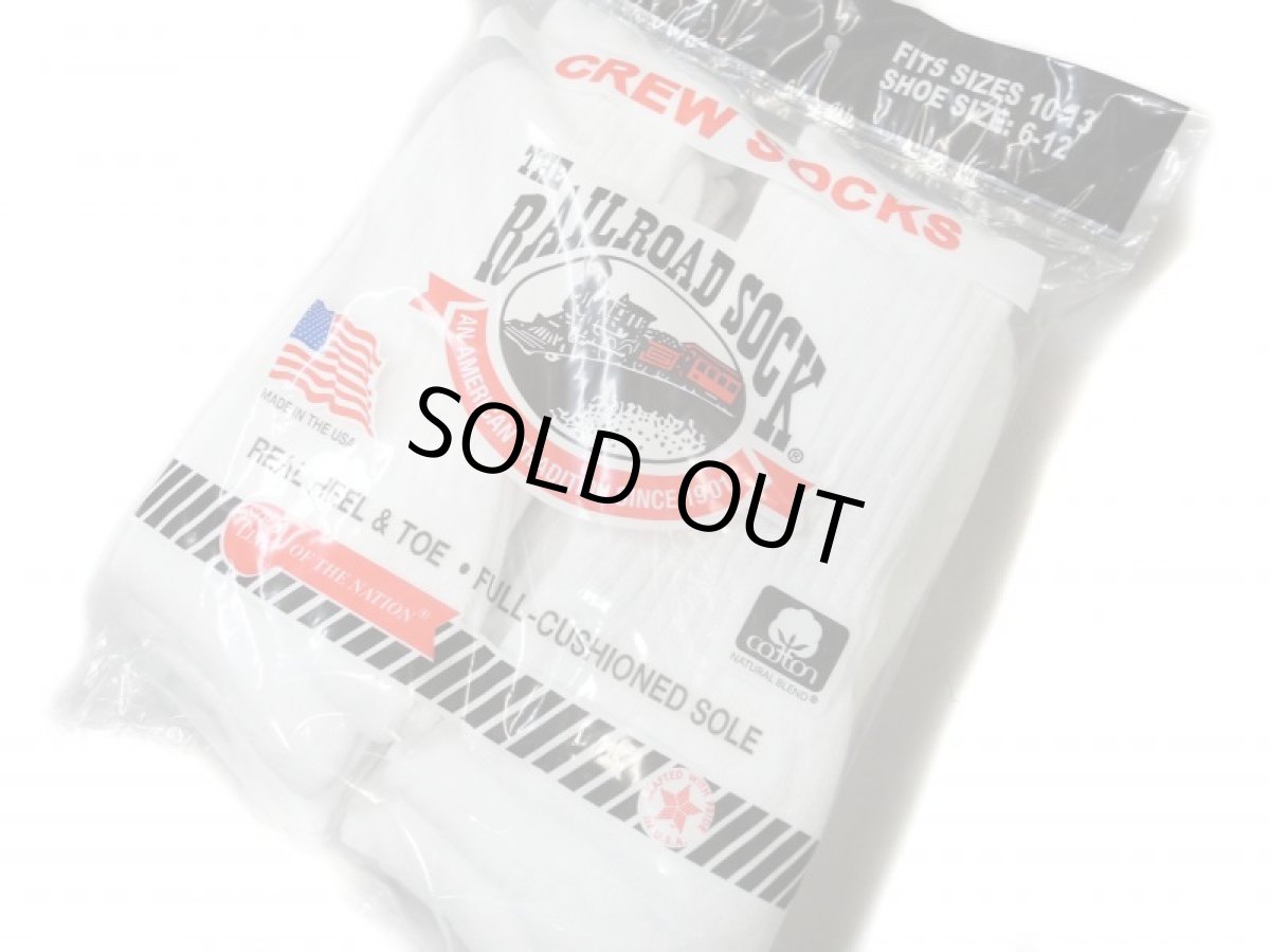 画像2: The Railroad Sock 6Pair Crew Socks White レイルロードソックス (2)