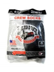 画像1: The Railroad Sock 6Pair Quarter Socks Black/Grey レイルロードソックス (1)