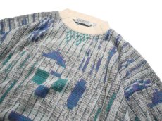画像2: Deadstock Method Wool Knit Sweater Blue (2)