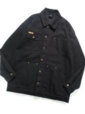 画像1: Prison Blues Denim Yard Coat Black プリズンブルース (1)