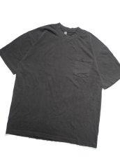 画像1: Los Angeles Apparel Garment Dye 6.5oz S/S Pocket Tee Vintage Black ロサンゼルス アパレル (1)