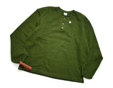 画像1: CAMBER #964 Three Button Henley Shirt Olive キャンバー (1)