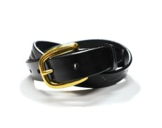 画像1: Tory Leather Bridle Leather Belt Black 2333 トリーレザー (1)