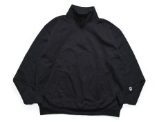 画像2: Champion Quarter Zip Sweat Shirt Black (2)