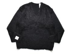 画像2: Premium Mohair V-Neck Sweater Black (2)