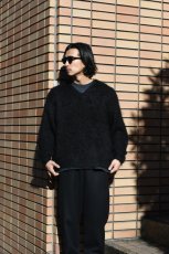 画像6: Premium Mohair V-Neck Sweater Black (6)
