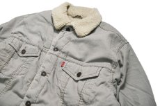 画像3: Deadstock Levi's Corduroy Sherpa Trucker Jacket Grey リーバイス (3)