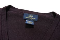 画像4: Used Brooks Brothers V-Neck Wool Knit Sweater Purple (4)