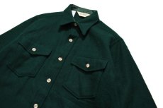 画像2: Used L.L.Bean Wool Shirt Green made in USA (2)