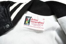 画像4: Deadstock Active Generation Satin Varsity Jacket Black (4)