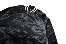 画像2: Deadstock Active Generation Satin Varsity Jacket Black (2)