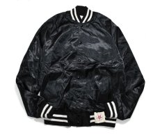 画像1: Deadstock Active Generation Satin Varsity Jacket Black (1)