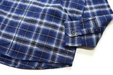 画像4: Woolrich Plaid Pattern Flannel Shirt Navy (4)