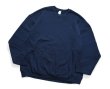 画像1: Deadstock made in USA Blank Sweat Shirt Navy (1)
