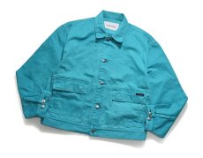 画像1: Calvin Klein Trucker Jacket Turquoise カルバンクライン (1)