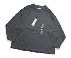 画像1: Calvin Klein Henley Neck L/S T-shirt Charcoal カルバンクライン (1)