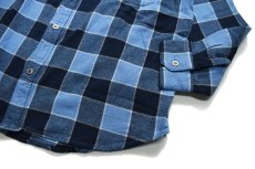 画像4: Levi's Silver Tab Flannel Shirt Navy/Sax リーバイス (4)