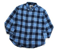 画像1: Levi's Silver Tab Flannel Shirt Navy/Sax リーバイス (1)