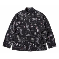 画像1: Porter Classic Aloha Chinese Shirt French Film Black ポータークラシック (1)