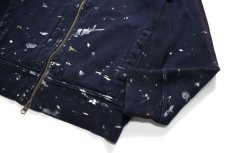 画像3: Used Ralph Lauren Painted Full Zip Sweat Shirt Navy ラルフローレン (3)