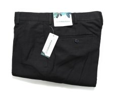 画像1: Cubavera Linen Slacks Pants Black キューバベラ (1)