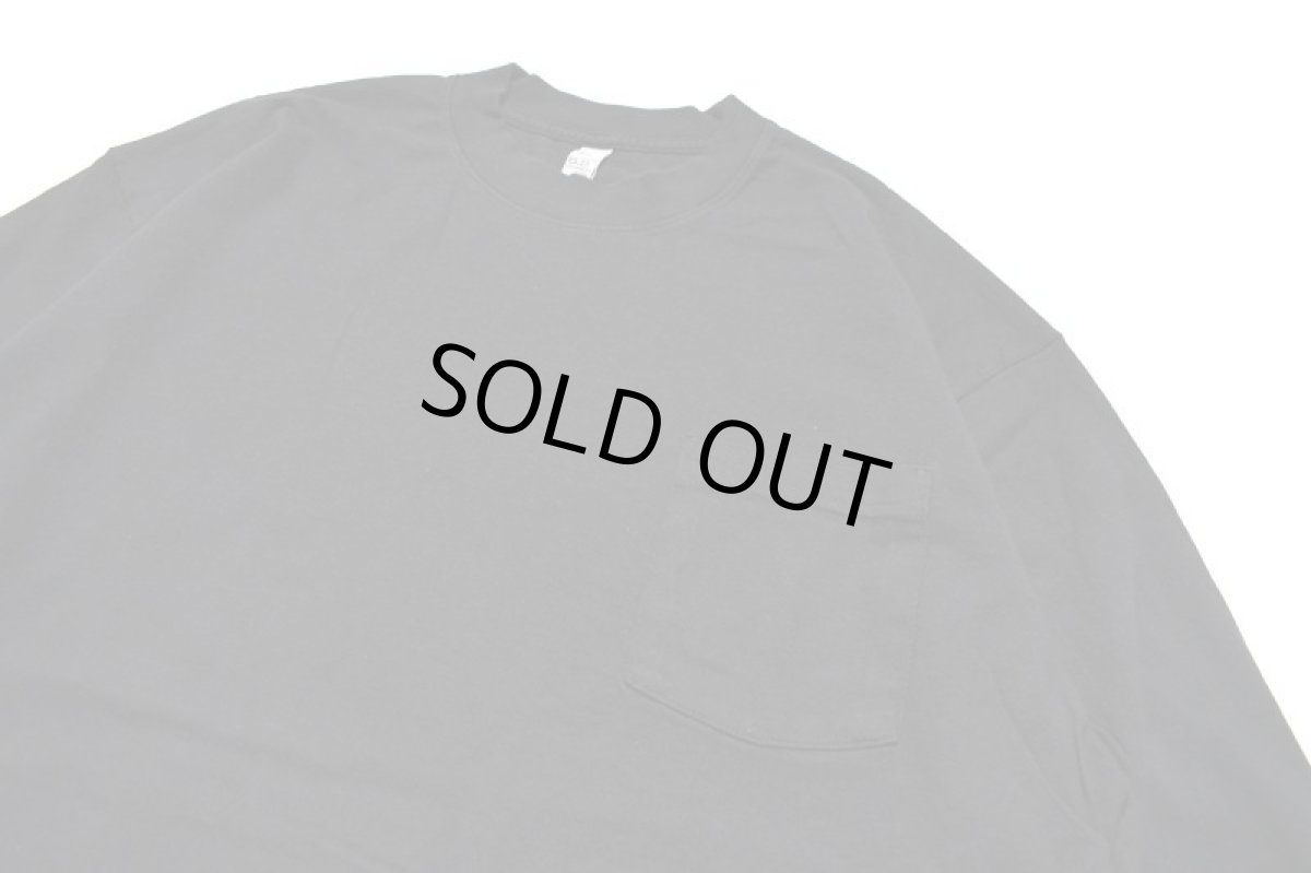 画像3: Los Angeles Apparel Garment Dye 6.5oz L/S Pocket Tee Black ロサンゼルス アパレル (3)