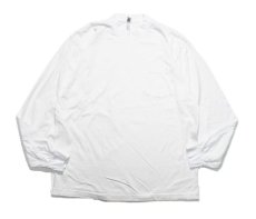画像2: Los Angeles Apparel Garment Dye 6.5oz L/S Pocket Tee White ロサンゼルス アパレル (2)