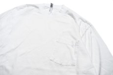 画像3: Los Angeles Apparel Garment Dye 6.5oz L/S Pocket Tee White ロサンゼルス アパレル (3)