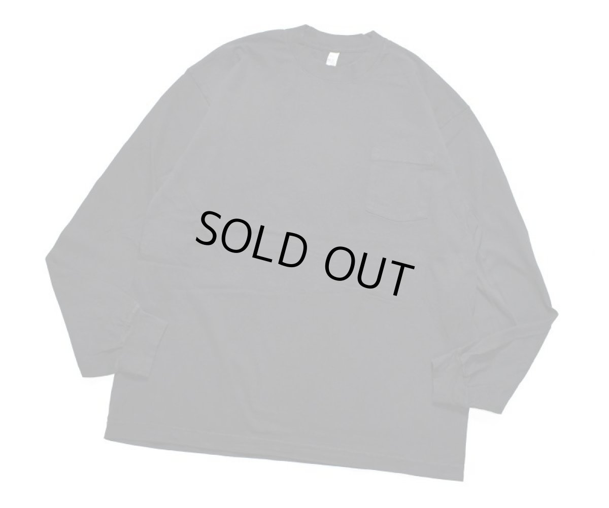 画像1: Los Angeles Apparel Garment Dye 6.5oz L/S Pocket Tee Black ロサンゼルス アパレル (1)