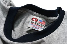 画像4: Bayside Heavy Weight Ringer T-Shirt Dark Ash/Navy ベイサイド (4)