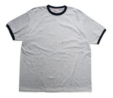 画像2: Bayside Heavy Weight Ringer T-Shirt Dark Ash/Navy ベイサイド (2)