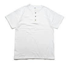 画像2: Cal Cru 3Button S/S Henley T-Shirt White カルクルー (2)