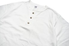 画像3: Cal Cru 3Button S/S Henley T-Shirt White カルクルー (3)