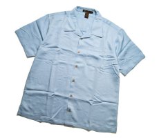 画像1: Harriton Cord Camp Shirt Cold Blue (1)