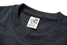 画像4: Cal Cru S/S Micro Border T-Shirt Black カルクルー (4)