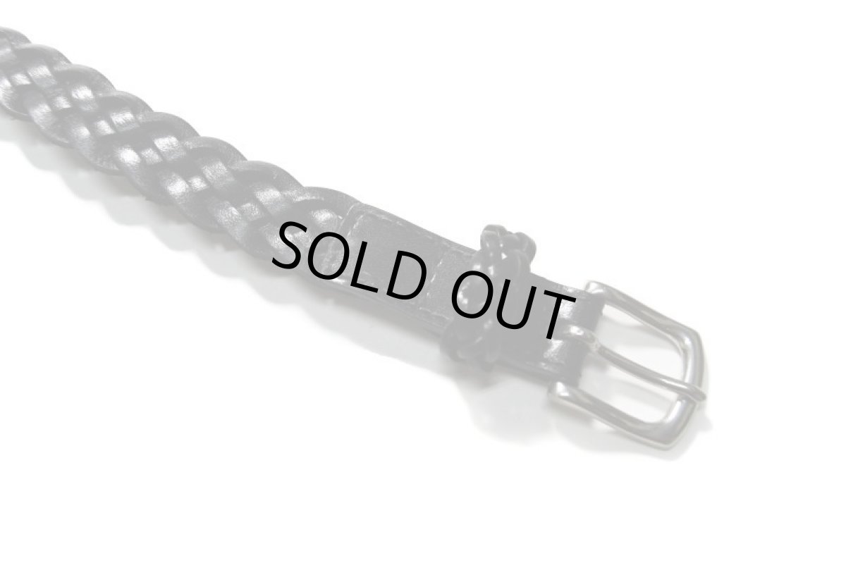 画像2: made in ASAKUSA Leather Mesh Belt Black (2)