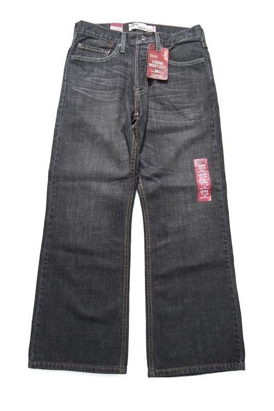 リーバイス567 W32L30 ブラックデニム デッドストック Levi's 567 リーバイス デニム パンツ 黒 32x30